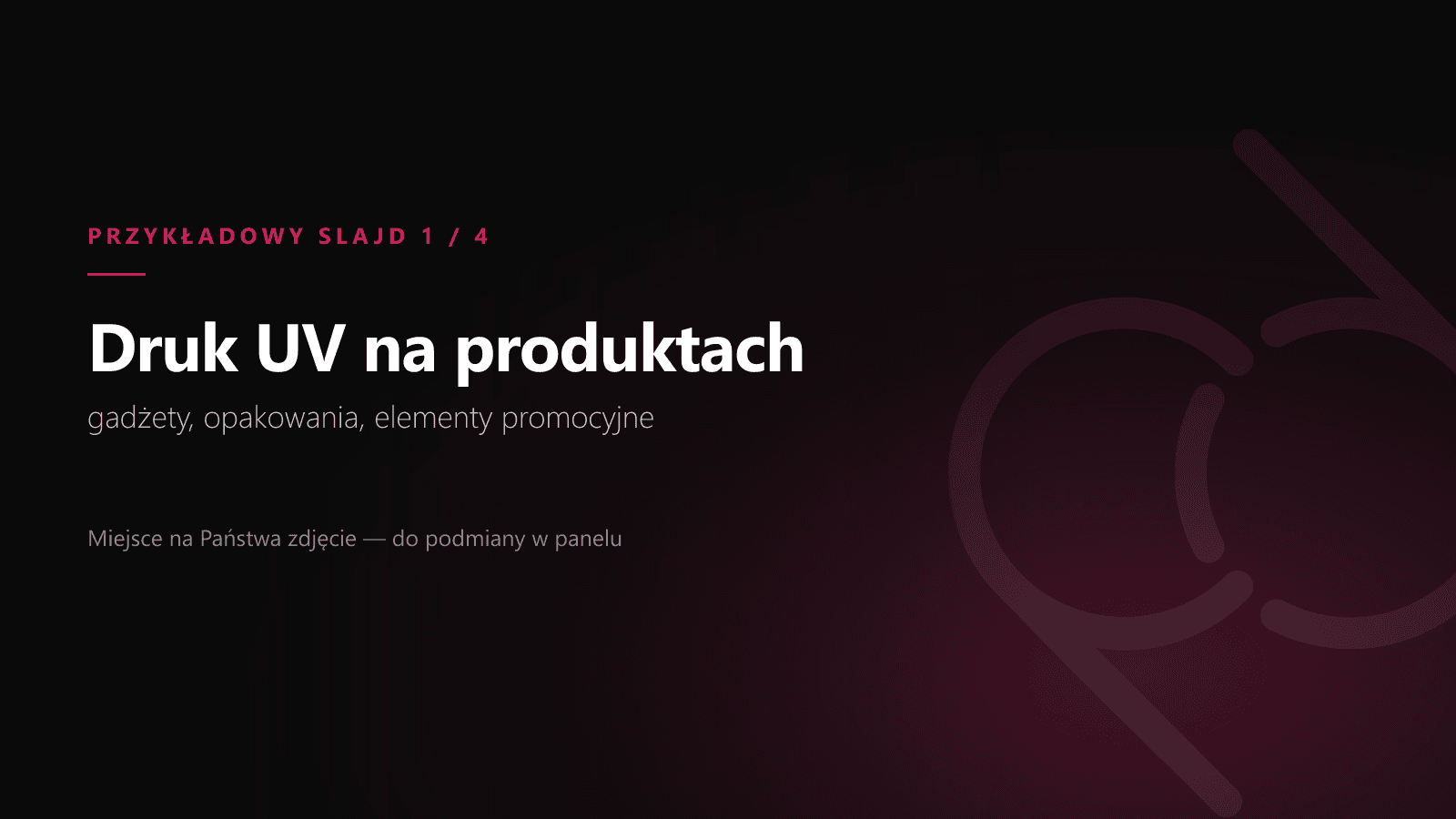 Druk UV na produktach